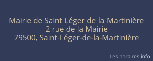 Mairie de Saint-Léger-de-la-Martinière