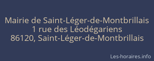 Mairie de Saint-Léger-de-Montbrillais