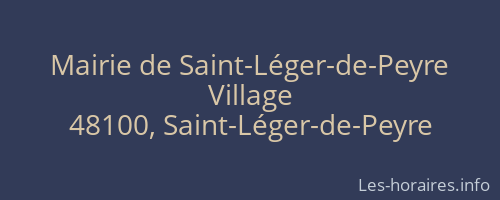 Mairie de Saint-Léger-de-Peyre