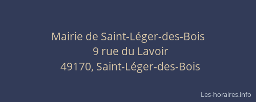 Mairie de Saint-Léger-des-Bois
