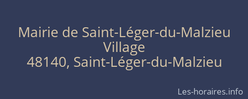 Mairie de Saint-Léger-du-Malzieu