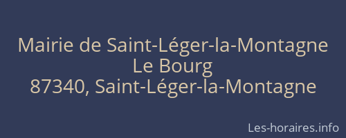 Mairie de Saint-Léger-la-Montagne