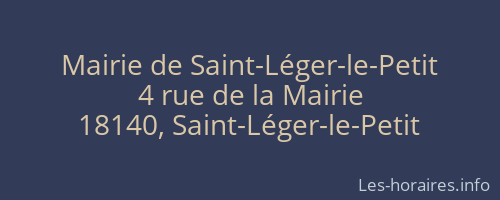 Mairie de Saint-Léger-le-Petit