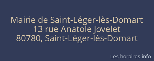 Mairie de Saint-Léger-lès-Domart