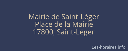 Mairie de Saint-Léger