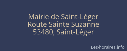 Mairie de Saint-Léger