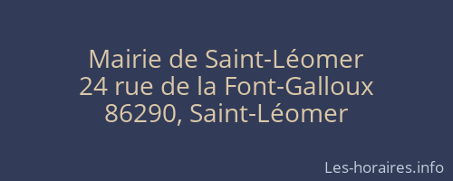 Mairie de Saint-Léomer