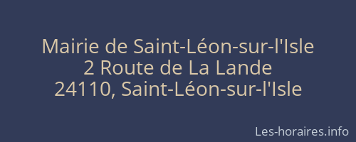 Mairie de Saint-Léon-sur-l'Isle
