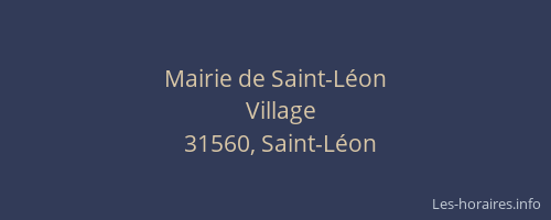 Mairie de Saint-Léon