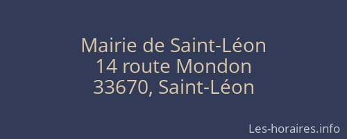 Mairie de Saint-Léon