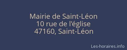 Mairie de Saint-Léon