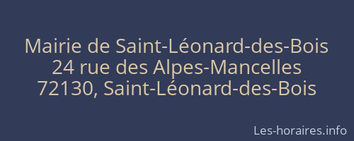 Mairie de Saint-Léonard-des-Bois