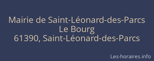 Mairie de Saint-Léonard-des-Parcs