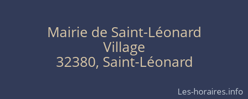 Mairie de Saint-Léonard