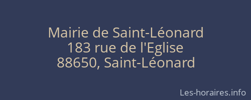 Mairie de Saint-Léonard