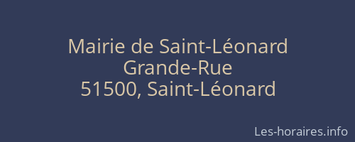 Mairie de Saint-Léonard