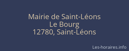 Mairie de Saint-Léons