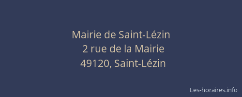 Mairie de Saint-Lézin