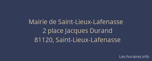 Mairie de Saint-Lieux-Lafenasse
