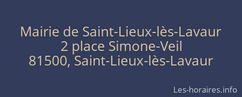 Mairie de Saint-Lieux-lès-Lavaur