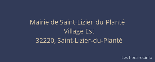 Mairie de Saint-Lizier-du-Plant&eacute;