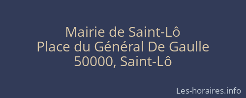Mairie de Saint-Lô