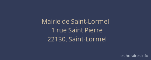 Mairie de Saint-Lormel