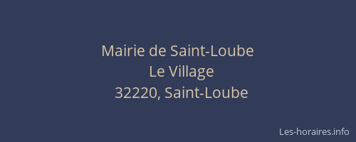 Mairie de Saint-Loube