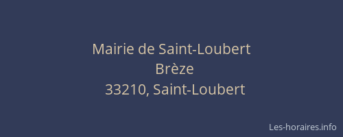 Mairie de Saint-Loubert