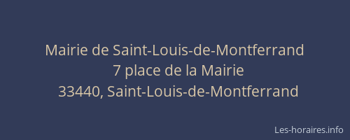 Mairie de Saint-Louis-de-Montferrand