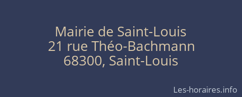 Mairie de Saint-Louis