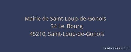 Mairie de Saint-Loup-de-Gonois