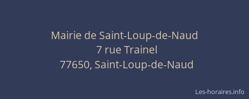 Mairie de Saint-Loup-de-Naud