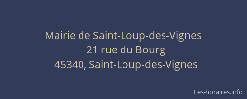 Mairie de Saint-Loup-des-Vignes