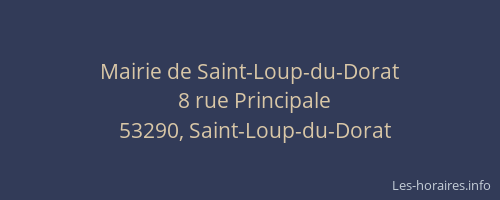 Mairie de Saint-Loup-du-Dorat