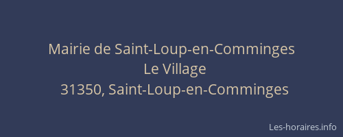 Mairie de Saint-Loup-en-Comminges