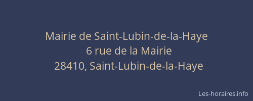 Mairie de Saint-Lubin-de-la-Haye