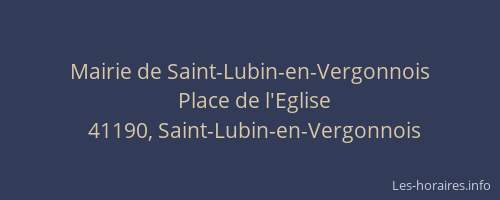Mairie de Saint-Lubin-en-Vergonnois