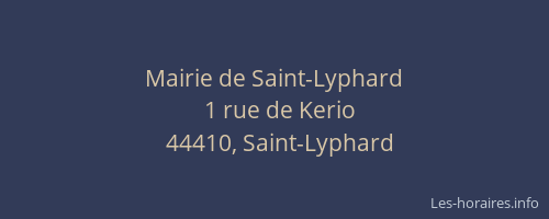 Mairie de Saint-Lyphard
