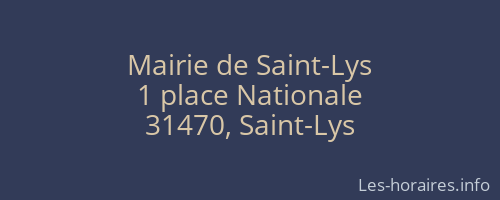 Mairie de Saint-Lys