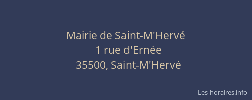 Mairie de Saint-M'Hervé