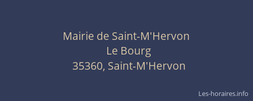 Mairie de Saint-M'Hervon