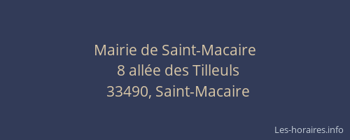 Mairie de Saint-Macaire