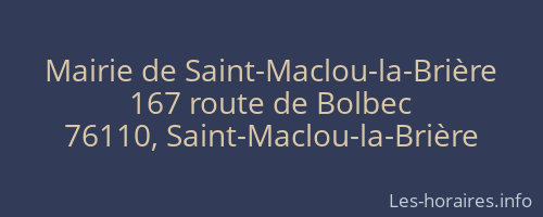 Mairie de Saint-Maclou-la-Brière