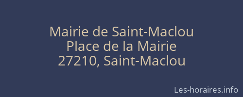 Mairie de Saint-Maclou