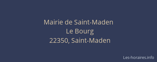 Mairie de Saint-Maden