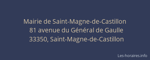 Mairie de Saint-Magne-de-Castillon