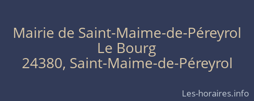 Mairie de Saint-Maime-de-Péreyrol