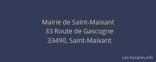 Mairie de Saint-Maixant