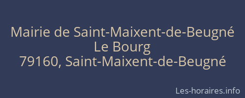 Mairie de Saint-Maixent-de-Beugné